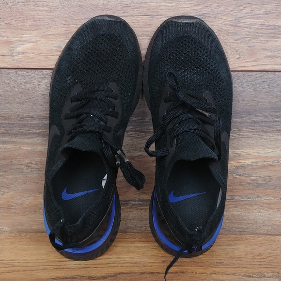 Nike Epic React Flyknit Black Racer Blue - Picture 11 of 13